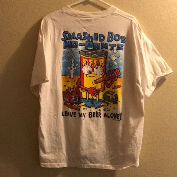 Delta Other - Men’s size extra large white short sleeve T-shirt, smashed Bob no pants!